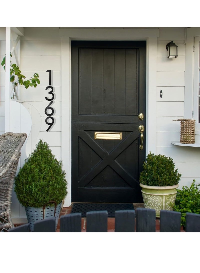 RATSAW 8 inch Floating House Numbers for Outside Large Black Anti-Rust Home Number with Nails Kit and Template Easy to Be Mounted for Exterior House Address Garage Gate Street Farmhouse Number 9 - Image 2