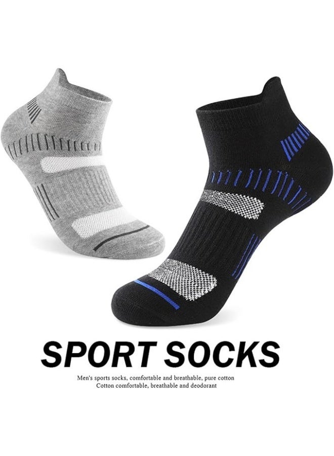 سانتين رايلي 10 أزواج من جوارب الكاحل للرجال، جوارب الجري المبطنة، جوارب رياضية منخفضة القطع للرياضة، المشي لمسافات طويلة، المشي، ركوب الدراجات، جوارب للكاحل للرجال مع جوارب رياضية للكاحل مبطنة - Image 4