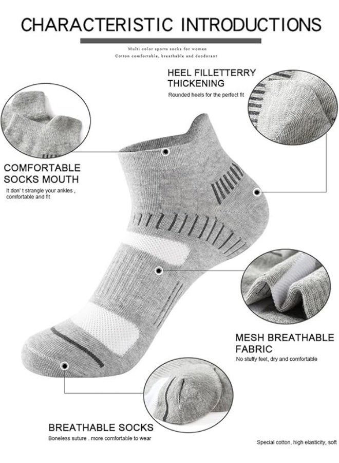 سانتين رايلي 10 أزواج من جوارب الكاحل للرجال، جوارب الجري المبطنة، جوارب رياضية منخفضة القطع للرياضة، المشي لمسافات طويلة، المشي، ركوب الدراجات، جوارب للكاحل للرجال مع جوارب رياضية للكاحل مبطنة - Image 2