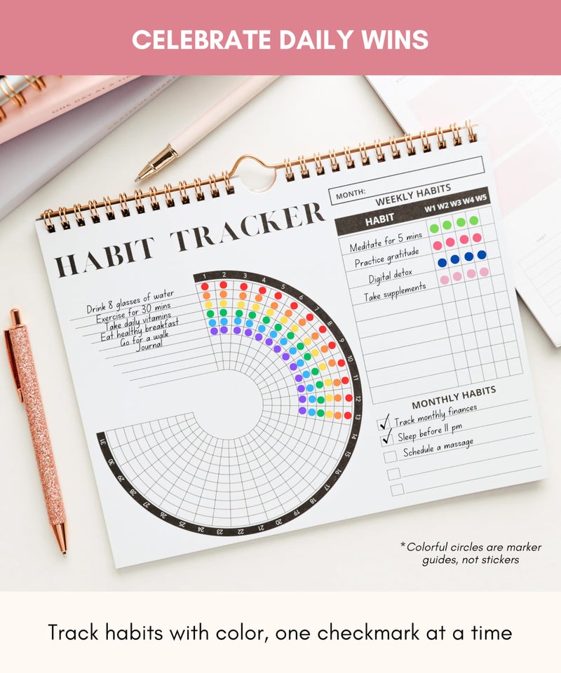 Lamare 2026 Habit Tracker Calendar â€“ Premium Daily Habit Tracker Journal and Goal Board, Workout Motivation & Productivity Tool - Image 5
