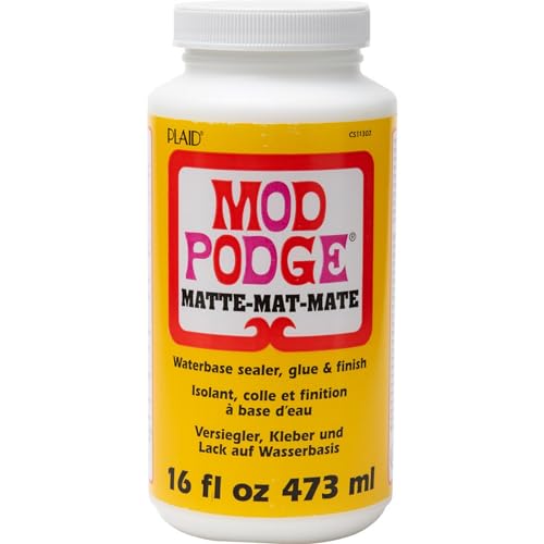 Mod Podge Matte Sealer, Glue & Finish: All-in-One Craft Solution- Quick Dry, Easy Clean, for Wood, Paper, Fabric & More. Non-Toxic - Craft with Confidence, Made in USA, 16 oz., Pack of 1 - Image 4
