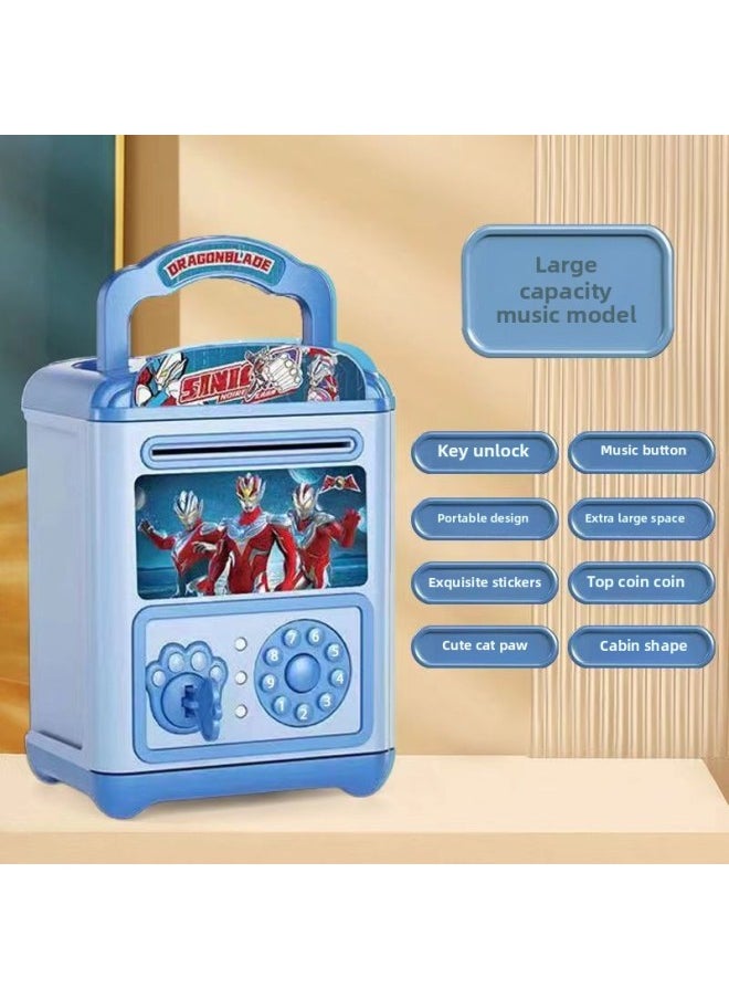 Generic - Password Super Large Capacity Tank Anti-variety Of Birthday Gifts Can Be Piggy Bank Fall Storage Money Access Boy Altman Creative-Color:Ultraman Key Unlock Pattern Random-Size:Rechargeable Model (rechargeable Battery + Charger + Screwdriver) - Image 1