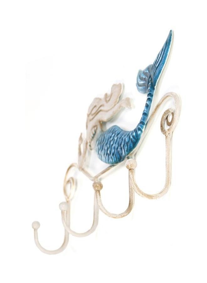 TOOARTS Iron Mermaid Wall Hook Blue/White 95grams  - Image 3