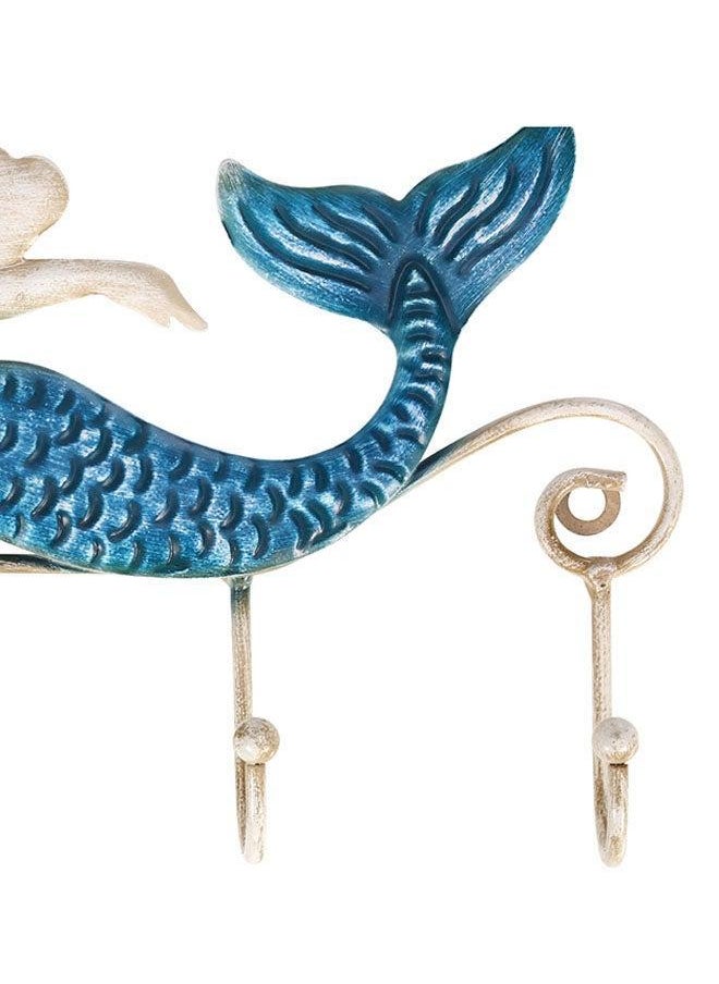 TOOARTS Iron Mermaid Wall Hook Blue/White 95grams  - Image 5