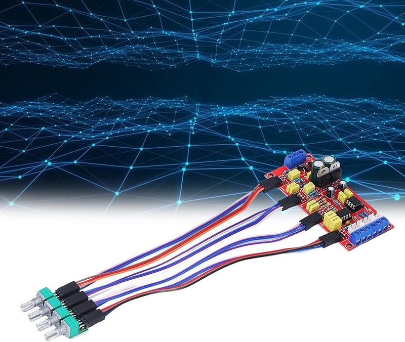 وحدة مكبر الصوت المسبق NE5532 مع تحكم في التوازن بين النغمات العالية والمنخفضة، شريحة مزدوجة، صوت مستقر - Image 4