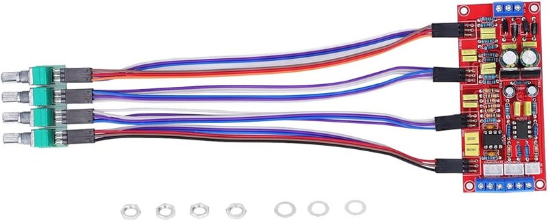 وحدة مكبر الصوت المسبق NE5532 مع تحكم في التوازن بين النغمات العالية والمنخفضة، شريحة مزدوجة، صوت مستقر - Image 2