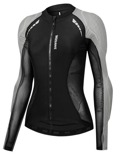 WOSAWE Mesh Motorcycle Jacket Women Padded Motorcycle Shirt with Back Pads Summer Sport Bike Gear Grey M - Image 1