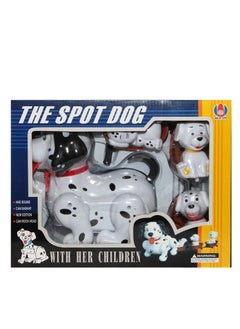 Generic The Spot Dog Toy with Her Kids White and Black 4 Pieces - No:6801  - Image 1