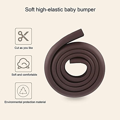 pepplo Baby Proofing Edge and Corner Guard Protector Set – 6.5 Feet, Safety Bumpers - Child Proof Furniture and Tables (Brown) - Image 4