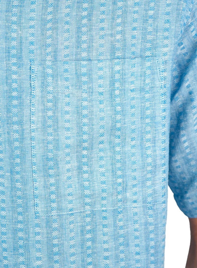 GIORDANO  Men’s Relaxed Linen Cotton Short Sleeve Button Shirt for Men | Best Price UAE