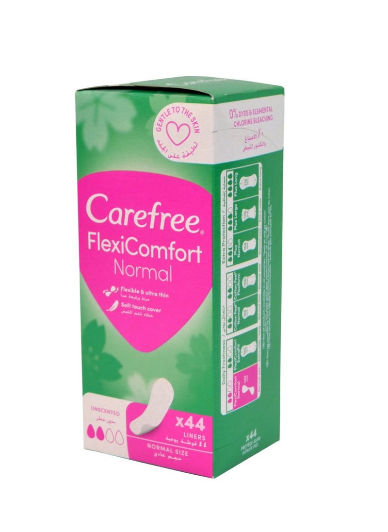 Carefree Daily feminine pads unscented, Normal size, 44 pads - Image 1