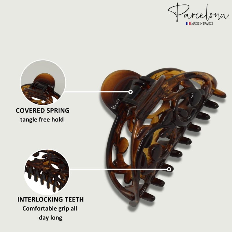 Parcelona New Jardin Celluloid Shell Jaw Hair Claw Clip - Image 3