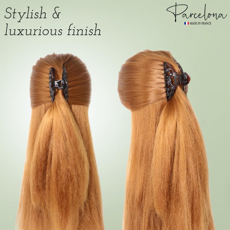 Parcelona New Jardin Celluloid Shell Jaw Hair Claw Clip - Image 5