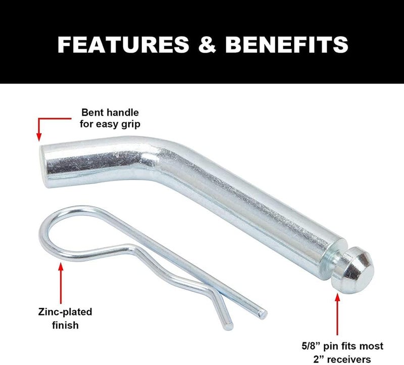 BIG RED Trailer Hitch Pin with Clip - Image 3