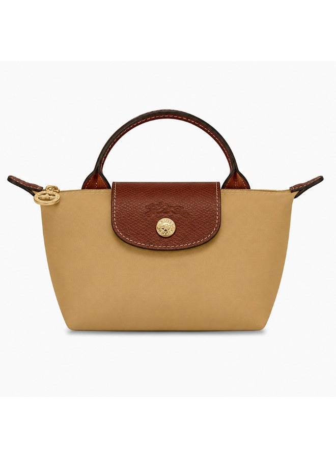 Longchamp Mini Dual-Use Handheld & Crossbody Bag, Water-Resistant Nylon Trim, Camel Beige - Image 1