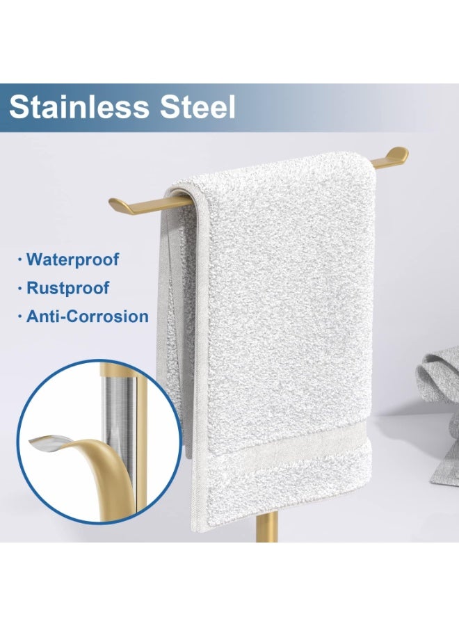 Gold Hand Towel Stand, T-Shape Hand Towel Holder for Bathroom, Display Fingertip Towel Holder Organizer and Bathroom Towel Racks,Kitchen Towel Rack - Image 5