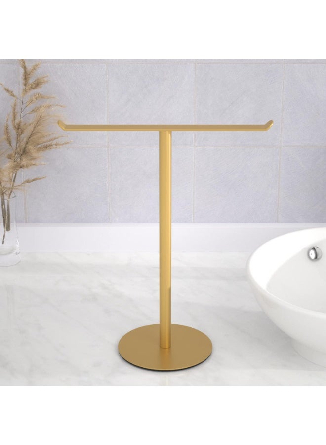 Gold Hand Towel Stand, T-Shape Hand Towel Holder for Bathroom, Display Fingertip Towel Holder Organizer and Bathroom Towel Racks,Kitchen Towel Rack - Image 4