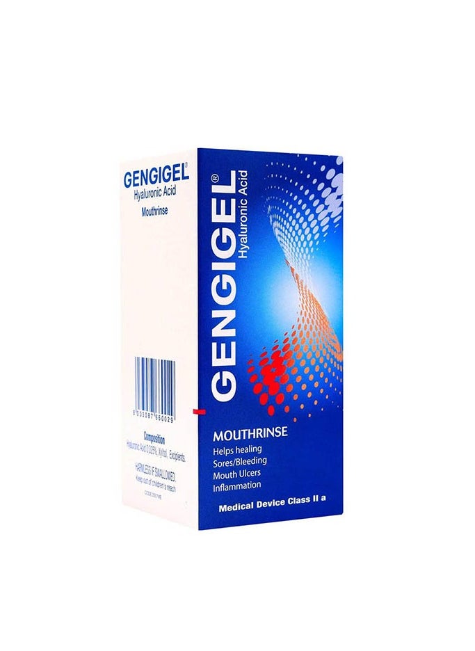 Gengigel - Hyaluronic Acid Mouthwash Help Healing Sores Bleeding Mouth Ulcer Inflammation Mouthrinse 150ml - Image 1