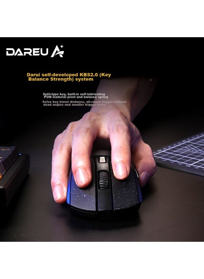 Daryo Dareu A950 Candy Pink, Suitable For Medium To Large Hands, Wireless 2.4g Wired Bluetooth Tri-mode, E-sports Gaming Mouse, Lightweight, Kbs2.0, Weight-sensing, Rgb, Rechargeable With Base - Image 2