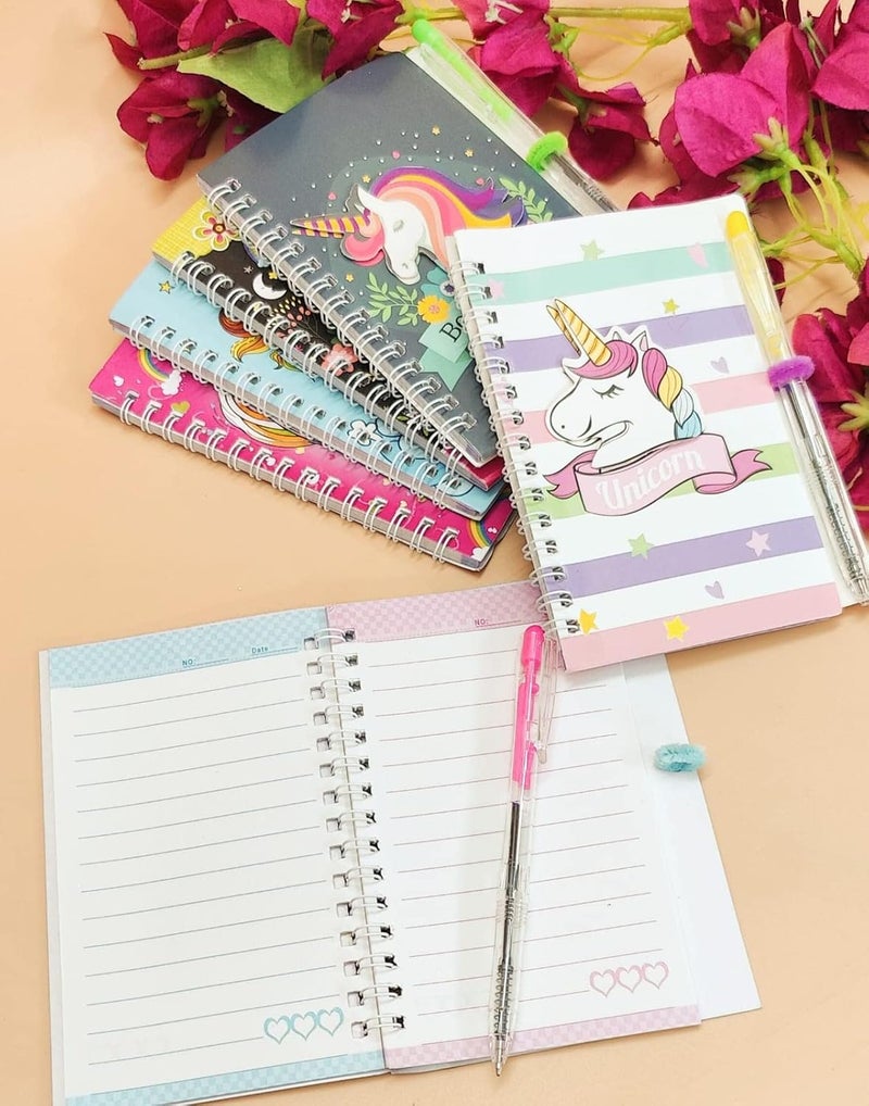 Tera13 Return Gifts BT21 Diary for Girls & Boys - Kids Notebook (6 pcs) - Cartoon Pen Birthday Gift Set, Multicolor - Image 5