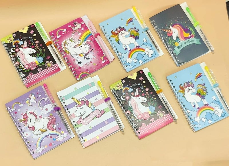 Tera13 Return Gifts BT21 Diary for Girls & Boys - Kids Notebook (6 pcs) - Cartoon Pen Birthday Gift Set, Multicolor - Image 2