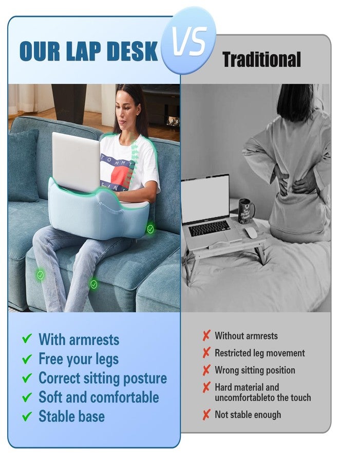 cooloo8 Reading Pillow, Lap Desk, Soft Laptop Pillow for Lap, Portable Desk, Gaming Pillow for Bed, Couch, Car - Image 4