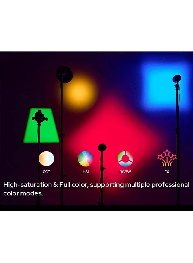 Godox RS60R RGB LED Monolight, Full Color Video Light Mini Continous Output Lighting Supports DMX/APP Control for Studio Live Streaming Video Recording (RS60R)