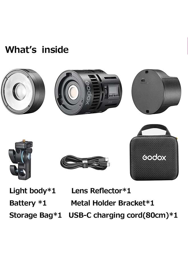 Godox RS60R RGB LED Monolight, Full Color Video Light Mini Continous Output Lighting Supports DMX/APP Control for Studio Live Streaming Video Recording (RS60R)