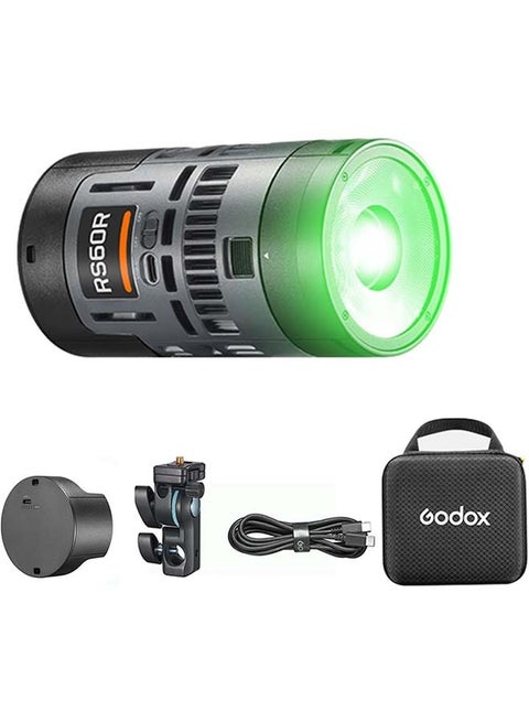 Godox RS60R RGB LED Monolight, Full Color Video Light Mini Continous Output Lighting Supports DMX/APP Control for Studio Live Streaming Video Recording (RS60R)