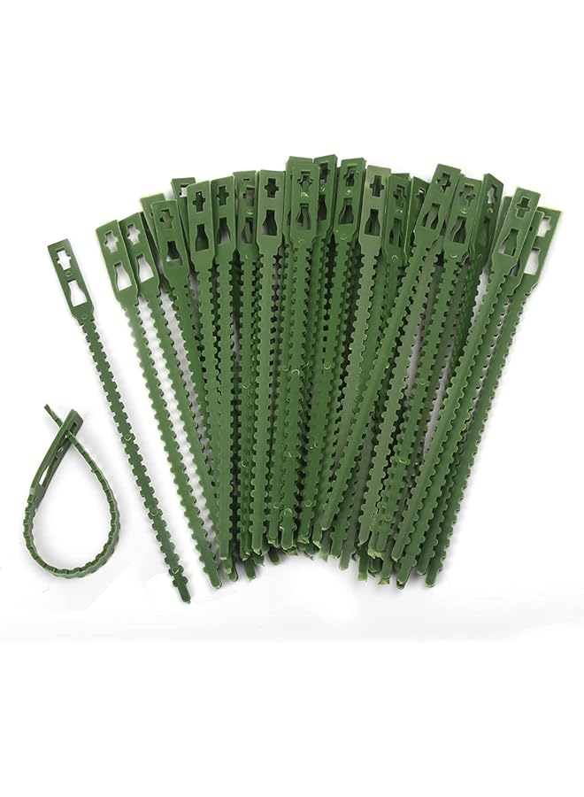 erorex 200Pcs Adjustable Garden Ties 5 Inch Plant Twist Ties Flexible Cable Zip Ties Garden Plant Support Ties Secure Vine Ties Multi Use Garden Ties Plastic Plant Ties For Gardening Secure Vine Green - Image 1