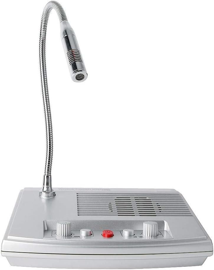 woobles Dual-Way Anti-interference Bank Window Intercom Mic Speaker, High Power Noise-Free Office Store Speaker Intercom Window Counter Interphone for Securities/Hospitals/Stations(US) - Image 5