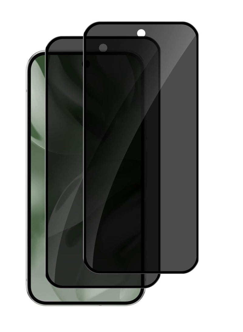 Muzz حماية شاشة زجاجية خصوصية مزدوجة لجهاز جوجل بيكسل 10 برو 2025 9H صلابة مضادة للخدش ومضادة لبصمات الأصابع وصديقة للحالات خالية من الفقاعات ومضادة للتجسس زجاج مقسى لجهاز جوجل بيكسل 10 برو - Image 1