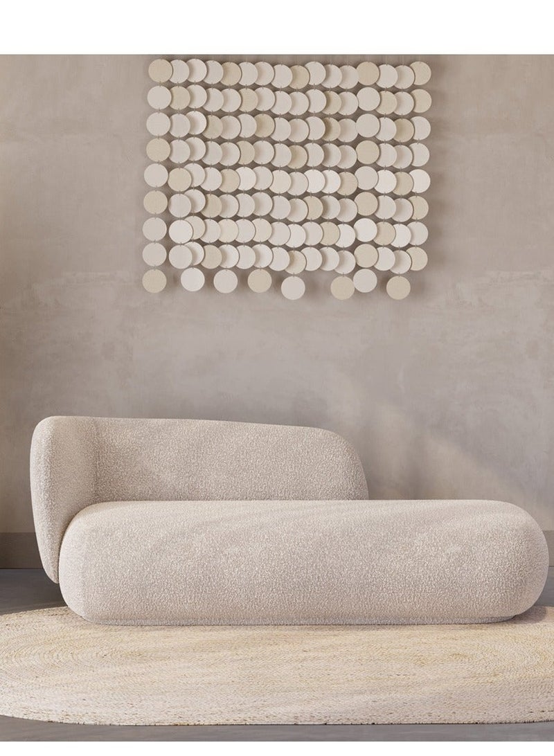 الهوم كنب بوكل بمقعدين بلون بيج محايد، خشب سويدي من الهوم - Image 2