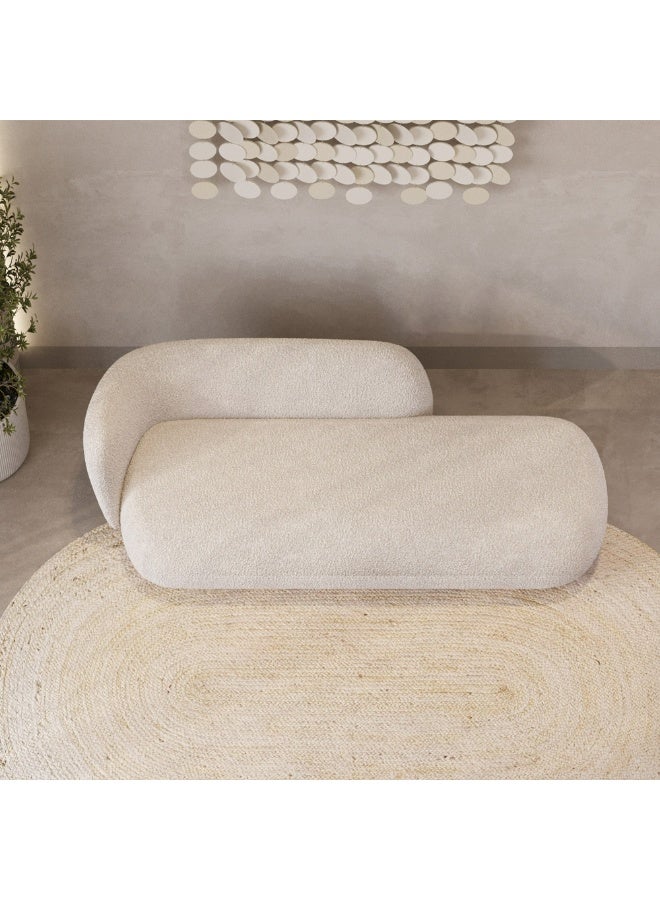 الهوم كنب بوكل بمقعدين بلون بيج محايد، خشب سويدي من الهوم - Image 3