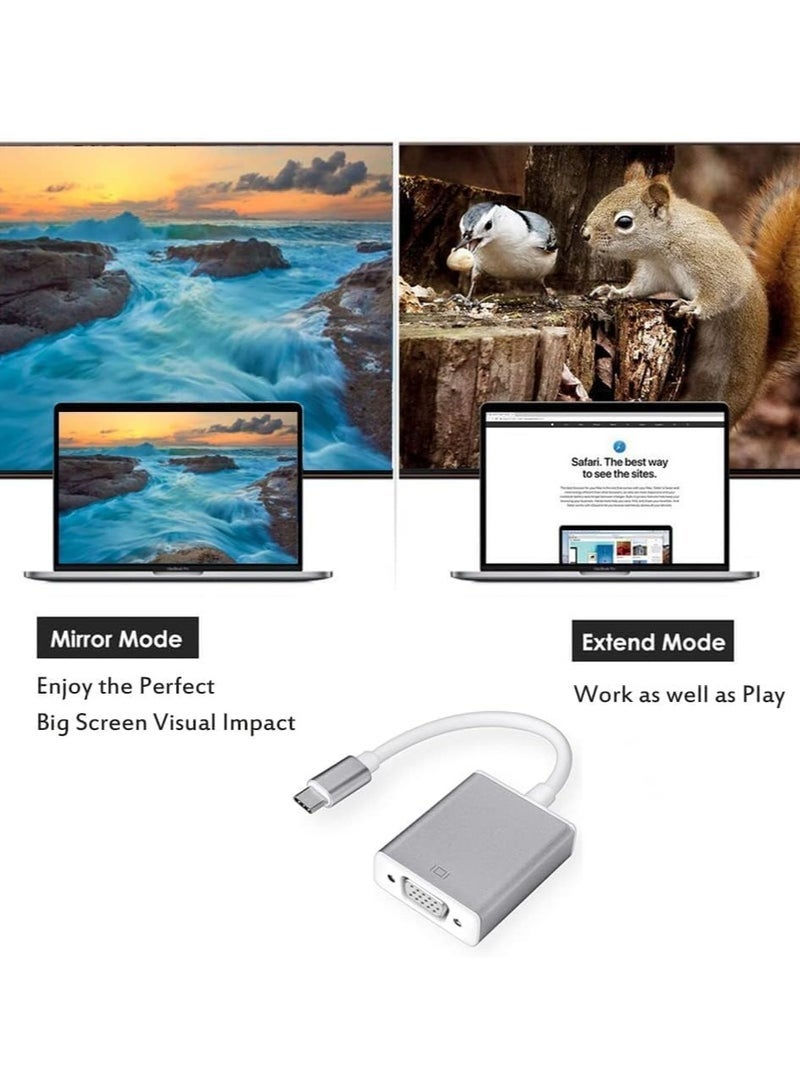 Gulf Trend USB Type C to VGA Adapter, USB-C to VGA, Thunderbolt 3 to VGA Adapter, Full HD 1080P Video Output, Compatible with Multiple Branded Devices – Perfect for Laptops, Tablets, and Monitors - Image 4
