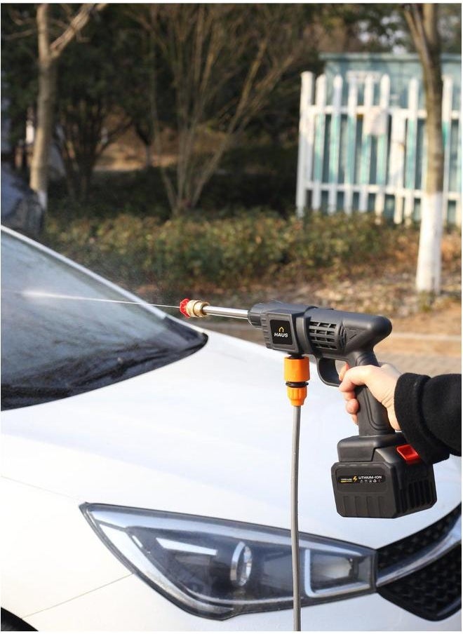 HOMESTAR Cordless Pressure Washer Electric 30 BAR 1200 MAh Battery Self Priming Feature Includes 2 Nozzles Foam Bottle Long Water Tube , Car Washing Machine  - Image 4