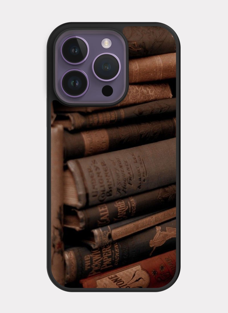 PXLAAT iPhone 14 Pro case cover Old Books - Image 1