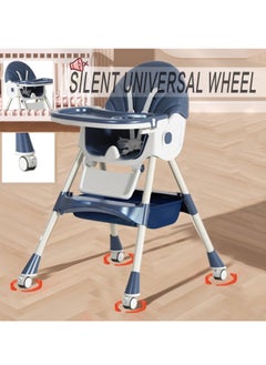 spa luxetique 6-in-1 Baby High Chair for Babies and Toddlers, 4 Gear Adjustable Backrest & Height Foldable Infant Baby Feeding Rocking Chair for Eating with Detachable Double Tray and convertible Leg Support Plate  - Image 4