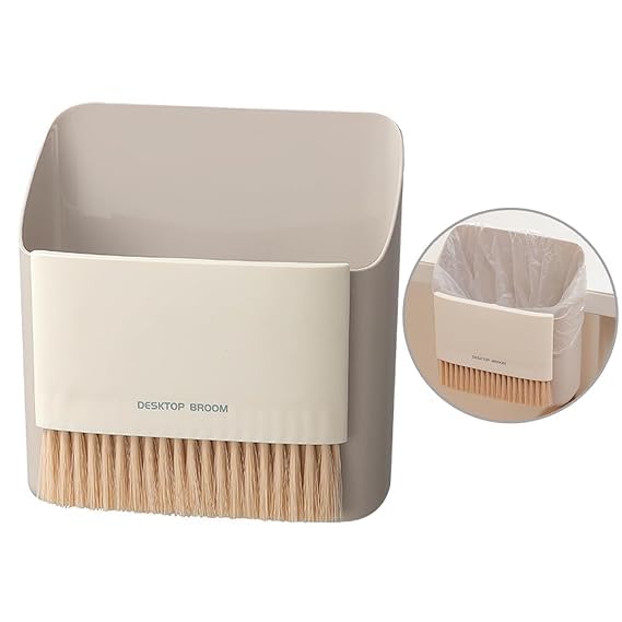 KEETII MART KEETII MART Small Broom and Dustpan Set with Soft Bristles Mini Hanging Trash Can Ideal for Kitchen Car Sofa Office and Dorm Room Cleaning Soft Bristles for Effective Cleaning1 Set  - Image 1