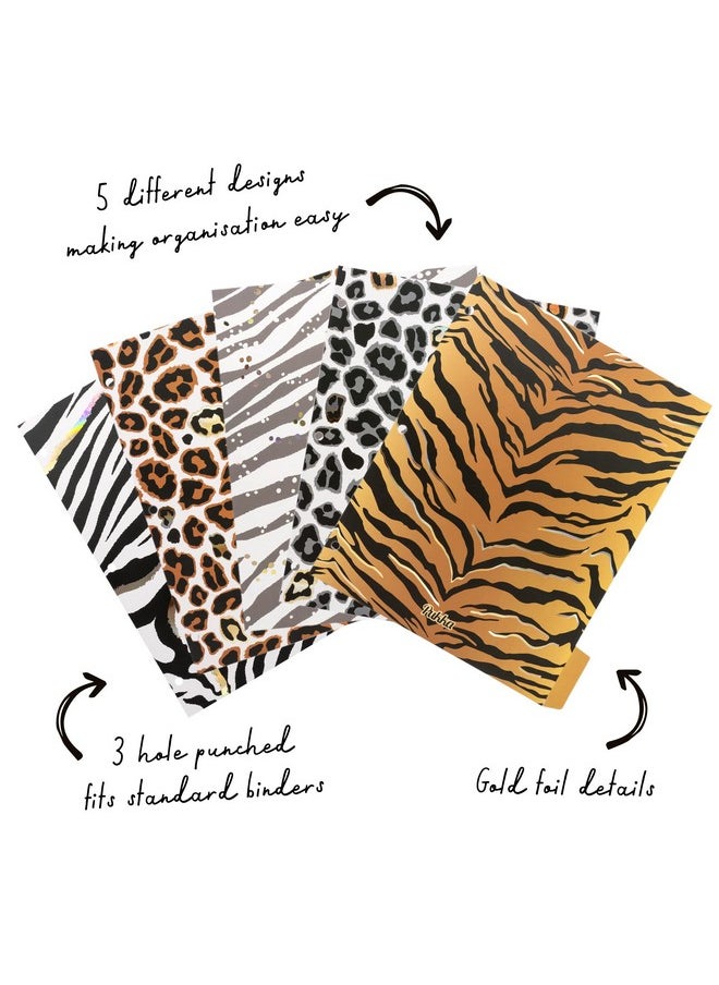 Pukka Pad Wild 5 Part Dividers 1 Pack Of 5 Tab Set 3Ring Binder Compatible 9 X 11 Inches  - Image 3