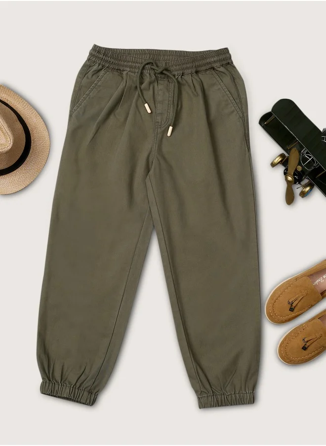 One Friday One Friday Boys Sage Green Solid Jogger