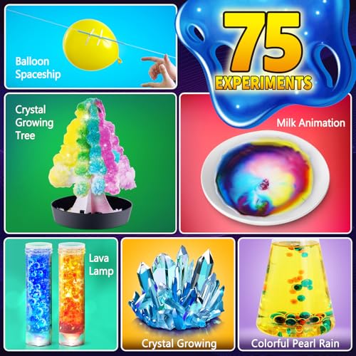 JOPSHEEN 75 Experiments Science Kit for Kids Chemistry Set STEM Educational Birthday Christmas Toys Gifts Idea for Boys and Girls - Image 5
