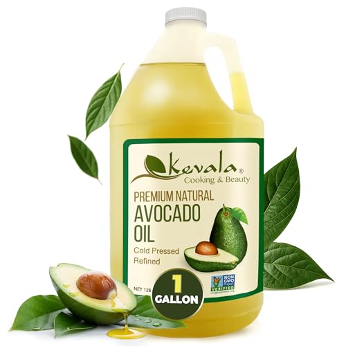 Kevala Avocado Oil – Cold Pressed | Non‑GMO Project Verified & Kosher | Multipurpose for High Smoke Point Cooking, Roasting, Sautéing & Skin Moisturizing – Ideal Kitchen Staple – 128 Fl Oz (Pack of 1) - Image 1
