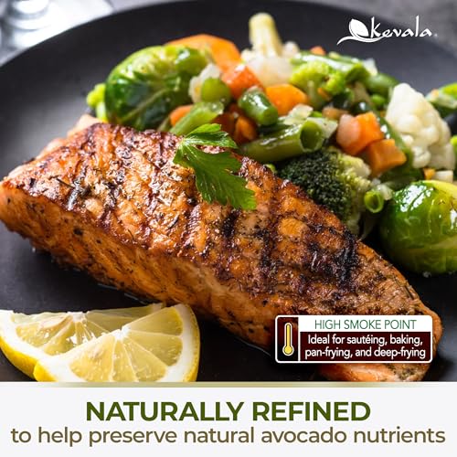 Kevala Avocado Oil – Cold Pressed | Non‑GMO Project Verified & Kosher | Multipurpose for High Smoke Point Cooking, Roasting, Sautéing & Skin Moisturizing – Ideal Kitchen Staple – 128 Fl Oz (Pack of 1) - Image 4