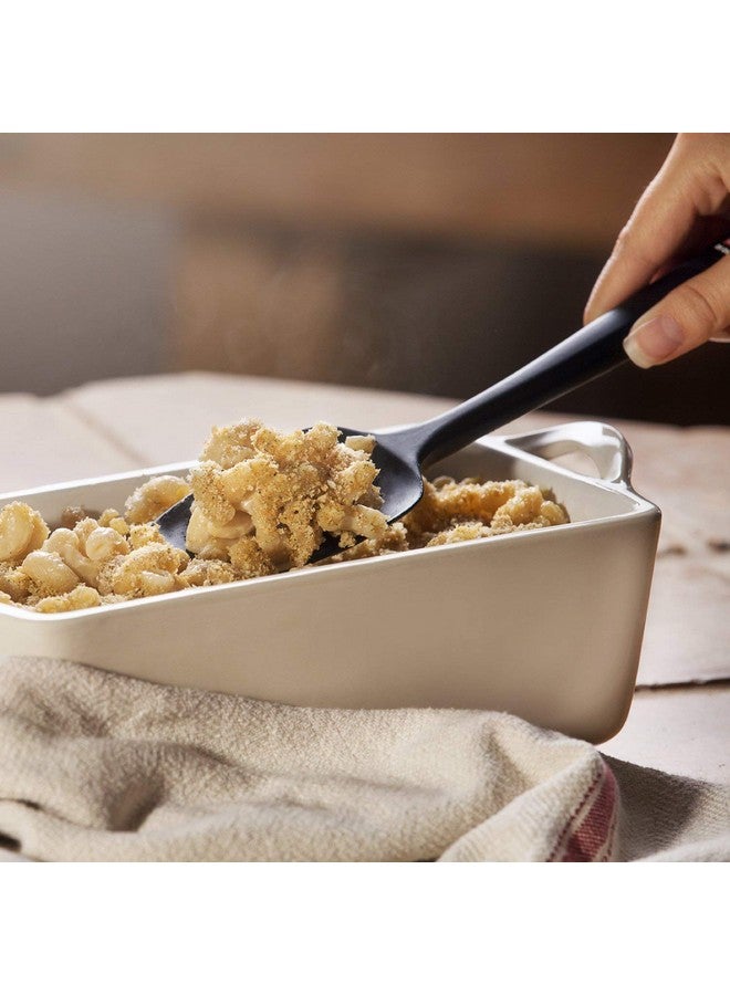 P-Plus International Silicone Non-Stick Heat Resistant Kitchen Utensil| Spatula Spoon Big 27cm |Pack of 2 Black - Image 3