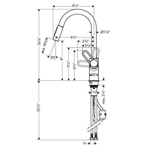 hansgrohe Talis Loop Stainless Steel High Arc Kitchen Faucet, Kitchen Faucets with Pull Down Sprayer, Faucet for Kitchen Sink, Stainless Steel Optic 04701805 - Image 2