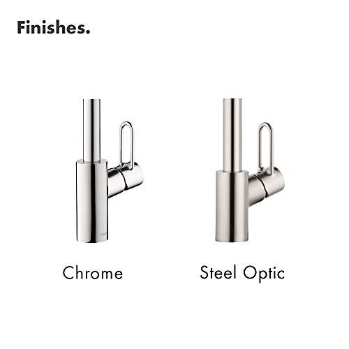 hansgrohe Talis Loop Stainless Steel High Arc Kitchen Faucet, Kitchen Faucets with Pull Down Sprayer, Faucet for Kitchen Sink, Stainless Steel Optic 04701805 - Image 3