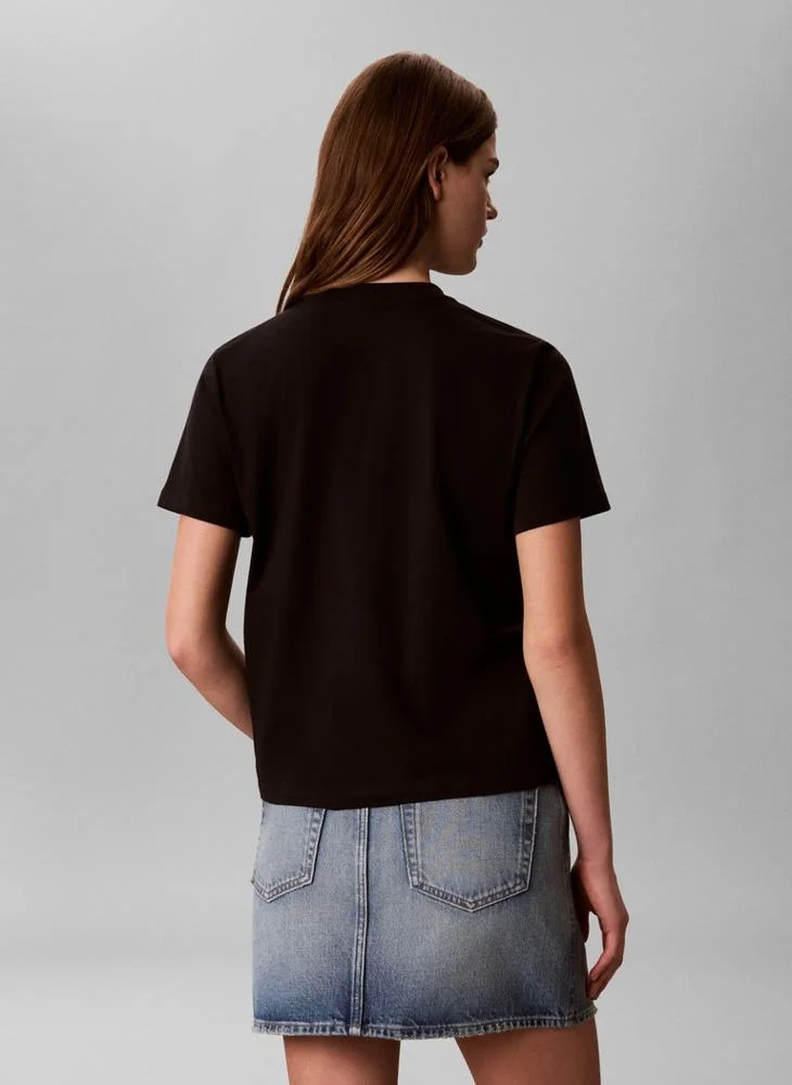 Calvin Klein Jeans Two-Tone Logo Crew Neck T-Shirt