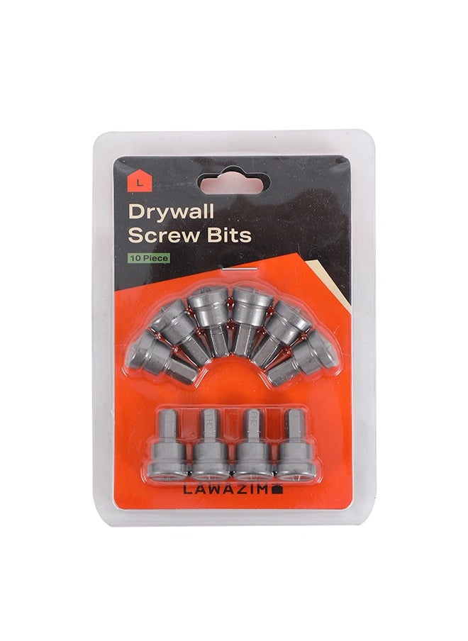LAWAZIM Drywall Screw Bits - 10 Piece - PH2 Screwdriver Bits for Drills, Durable No-Damage Dimpler Bits for Drywall, Electric and Cordless Drills, Ideal for Home Improvement and Professional Use  - Image 5