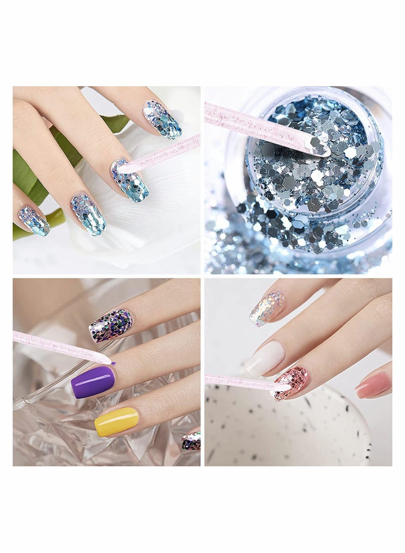 100 PCS Disposable Double-Sided Cuticle Pushers - Professional Nail Art Care Sticks for Salon & Home Use, Perfect for Women & Girls - Image 2
